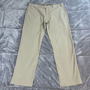 Lauren Ralph Lauren Mens Tan Khaki Dress Pants 36W x 30L Flat Front Stretch P36W